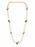 3 Layer Multicolour Pearl Necklace