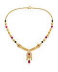 Mugappu Ruby Droplet Chain