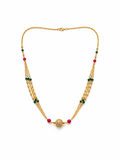 Traditional Multi-Layer Green & Ruby Beaded Necklace